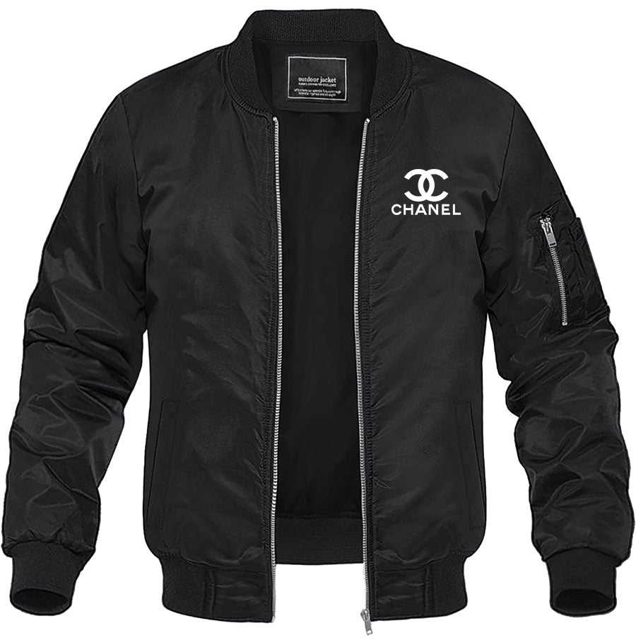 Men's Chanel Lightweight Bomber Jacket Windbreaker Softshell Varsity Jacket Coat