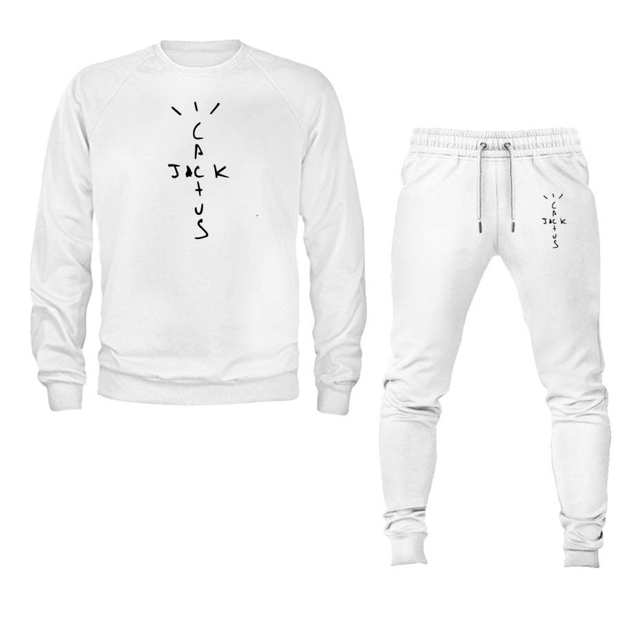 Men's Cactus Jack Crewneck Sweatshirt Joggers Suit
