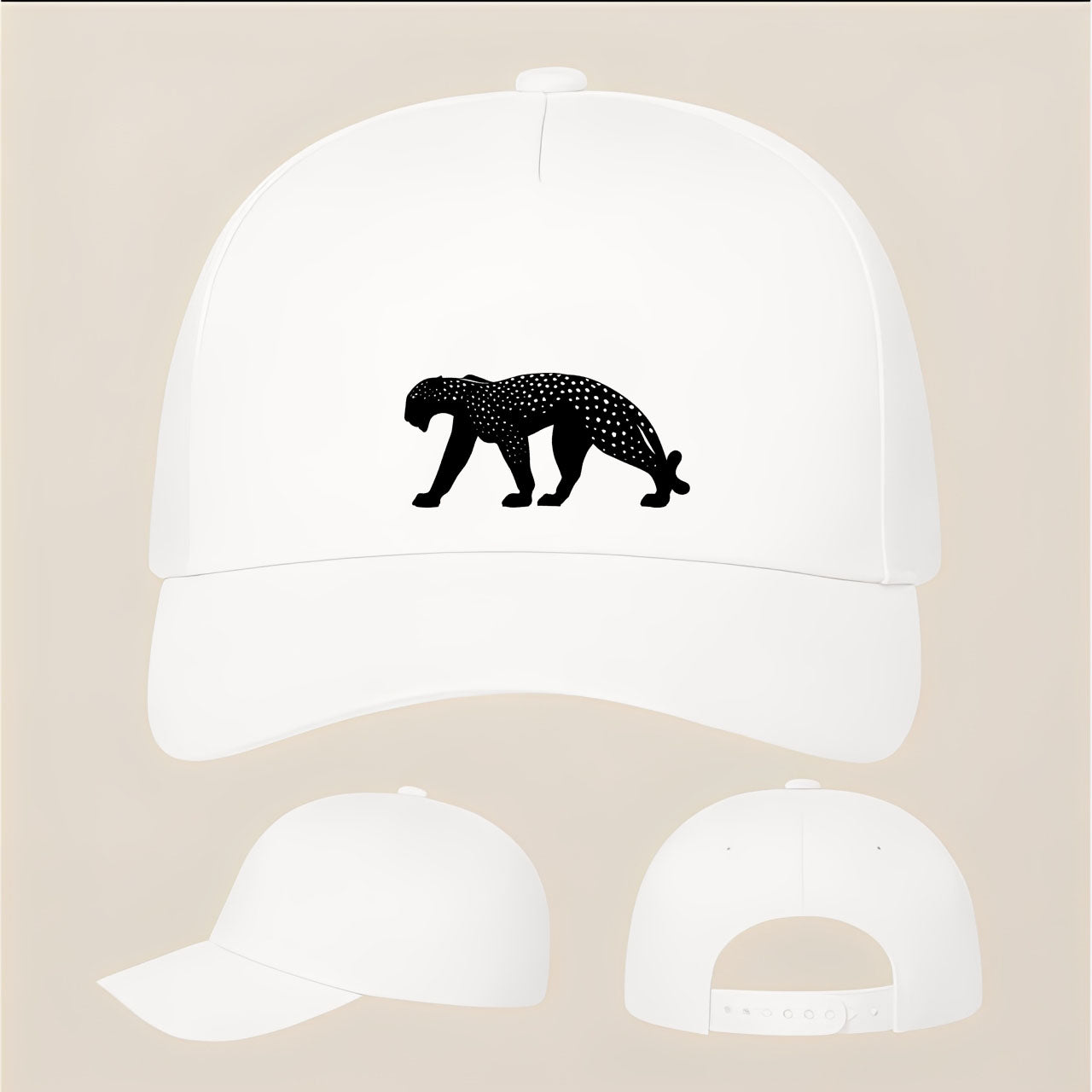 Cartier Panther Five Panel Twill Snapback Cap