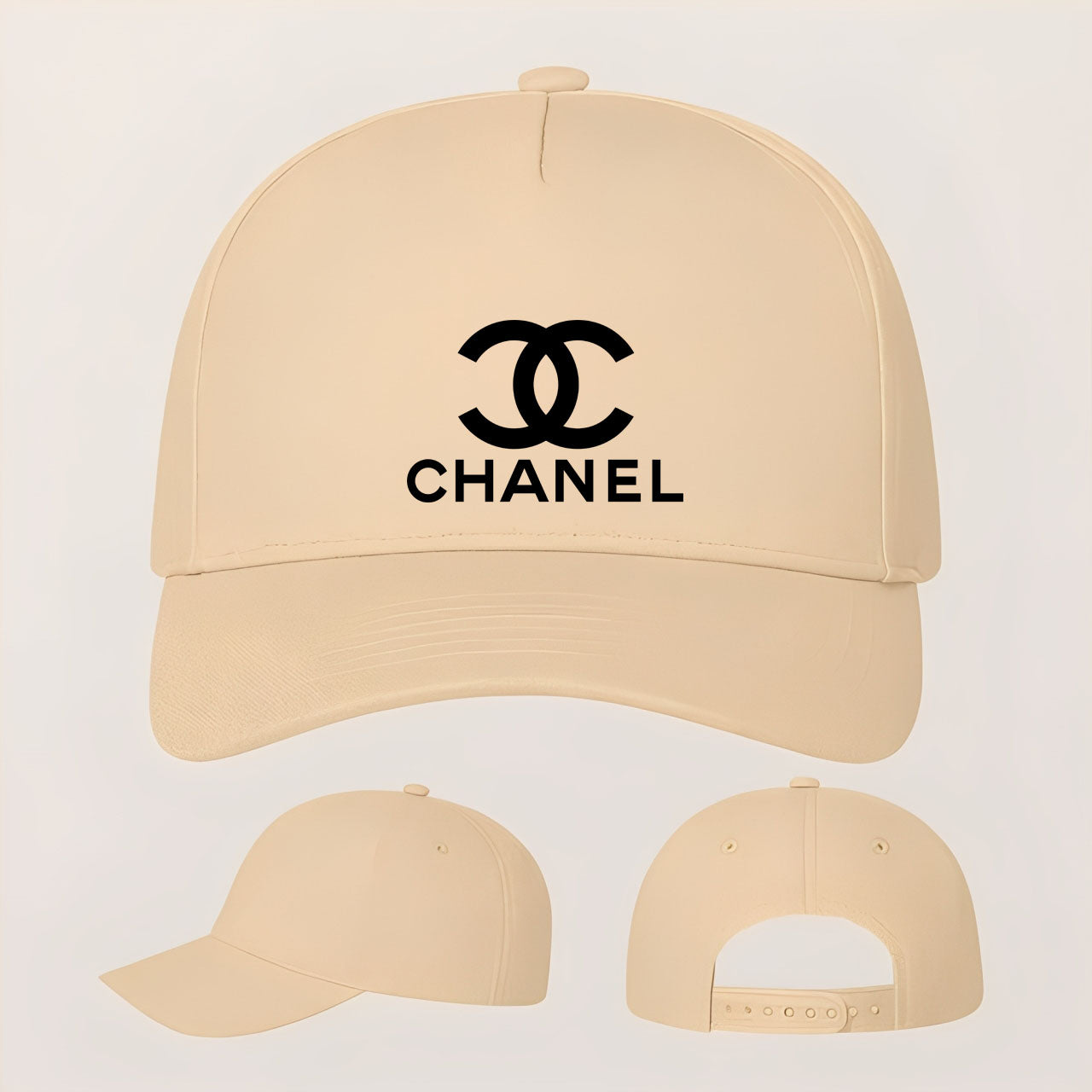 Chanel Five Panel Twill Snapback Cap