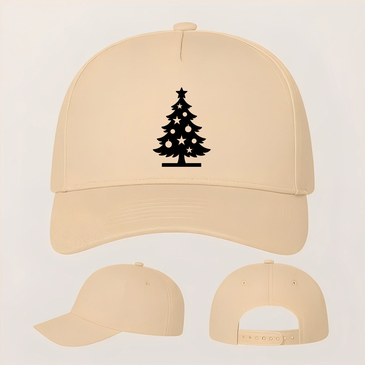 Christmas Tree Five Panel Twill Snapback Cap