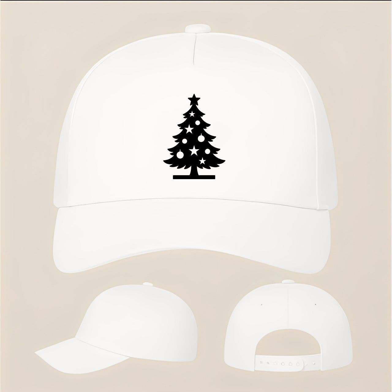 Christmas Tree Five Panel Twill Snapback Cap