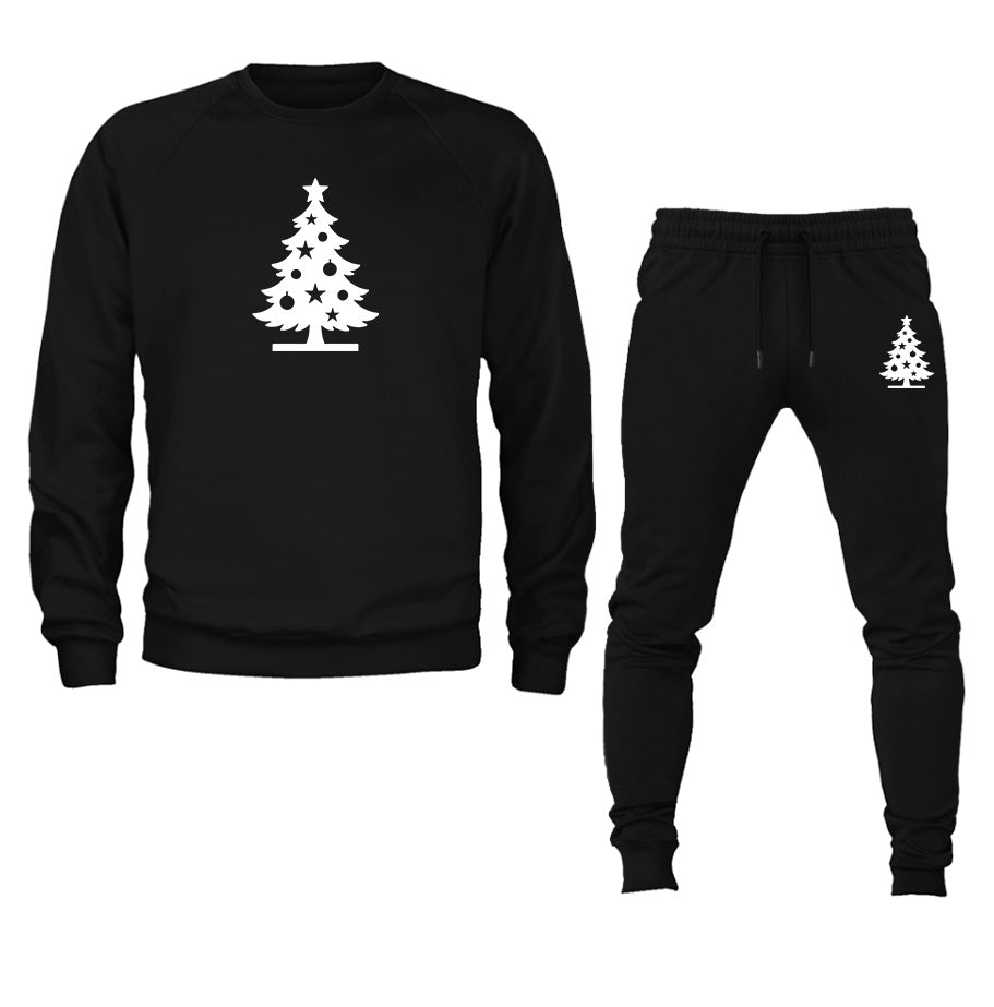 Men's Christmas Tree Crewneck Sweatshirt Joggers Suit