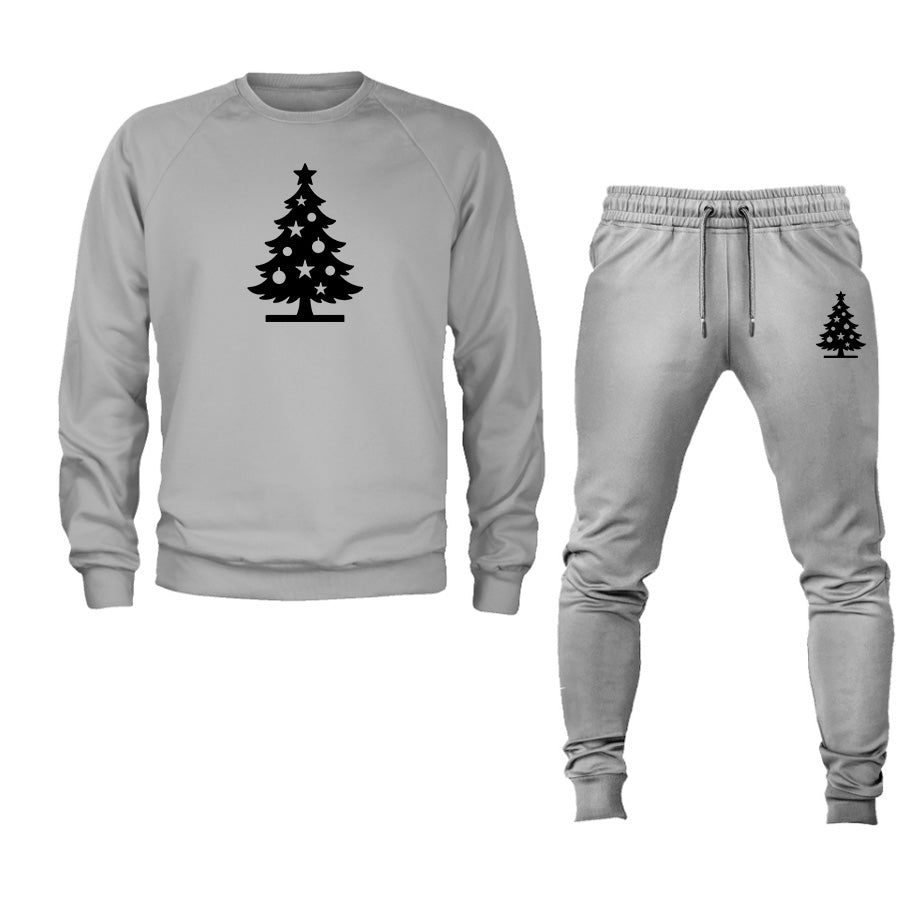 Men's Christmas Tree Crewneck Sweatshirt Joggers Suit
