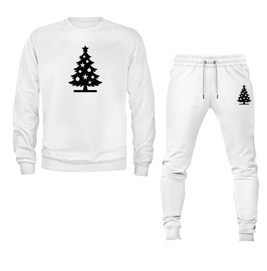 Men's Christmas Tree Crewneck Sweatshirt Joggers Suit