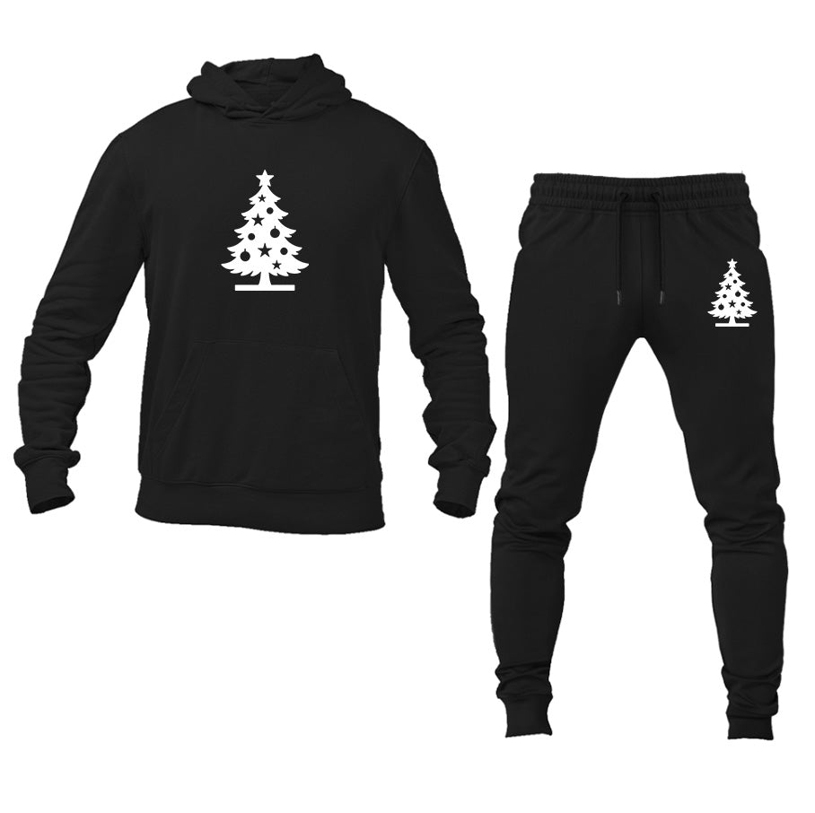 Men's Christmas Tree Hoodie Joggers Set