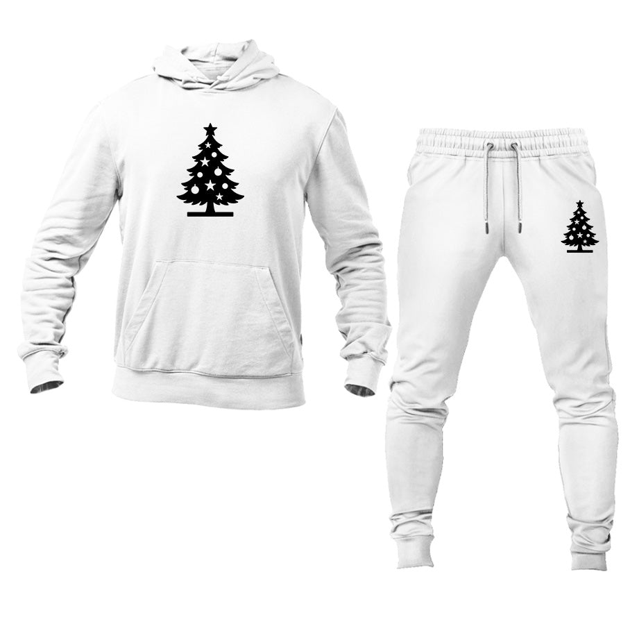 Men's Christmas Tree Hoodie Joggers Set