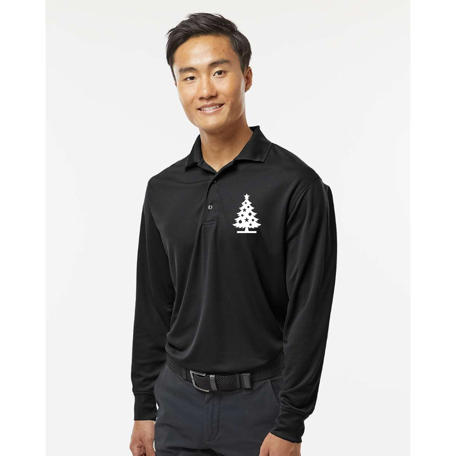 Men's Christmas Tree - Paragon - Prescott Long Sleeve Polo - 110
