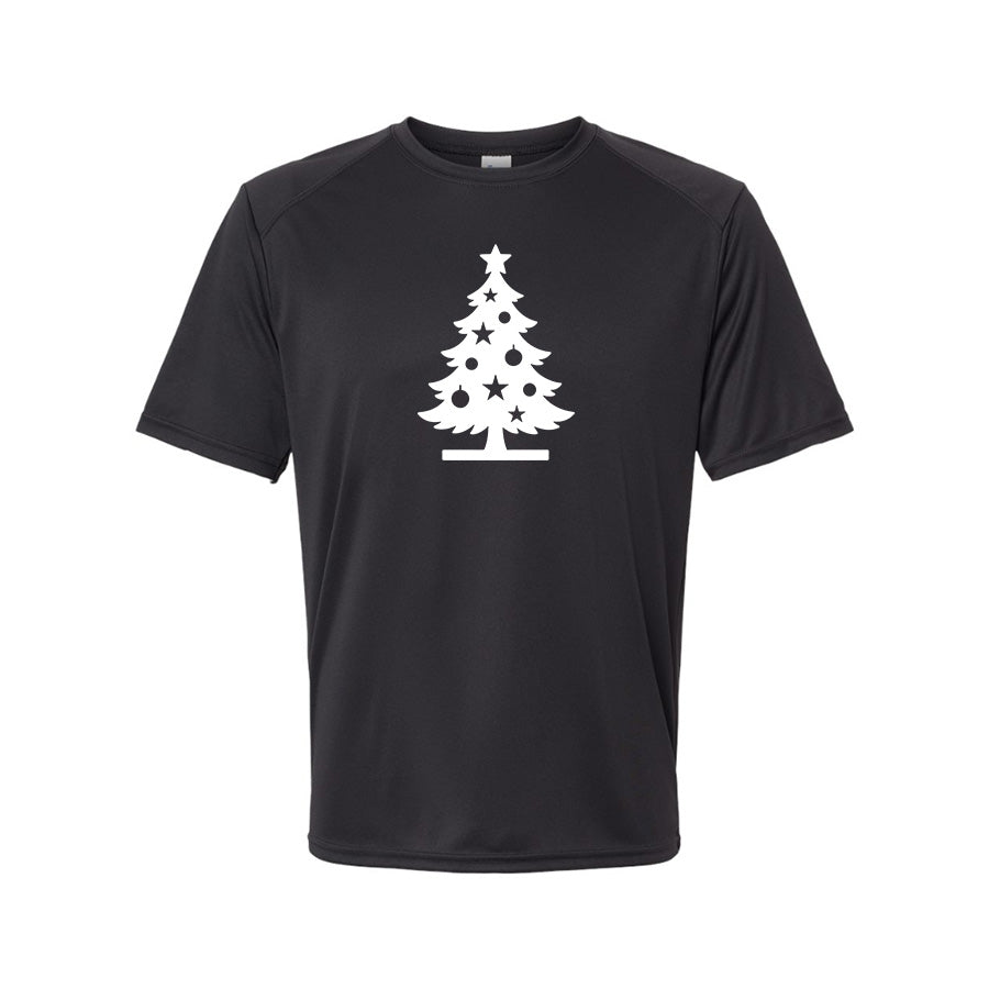 Men's Christmas Tree  Polyester T-Shirt