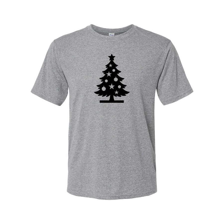Men's Christmas Tree  Polyester T-Shirt