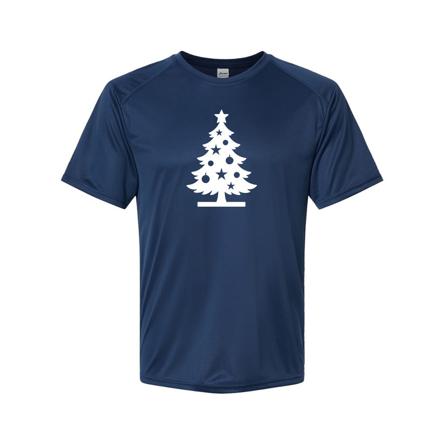 Men's Christmas Tree  Polyester T-Shirt