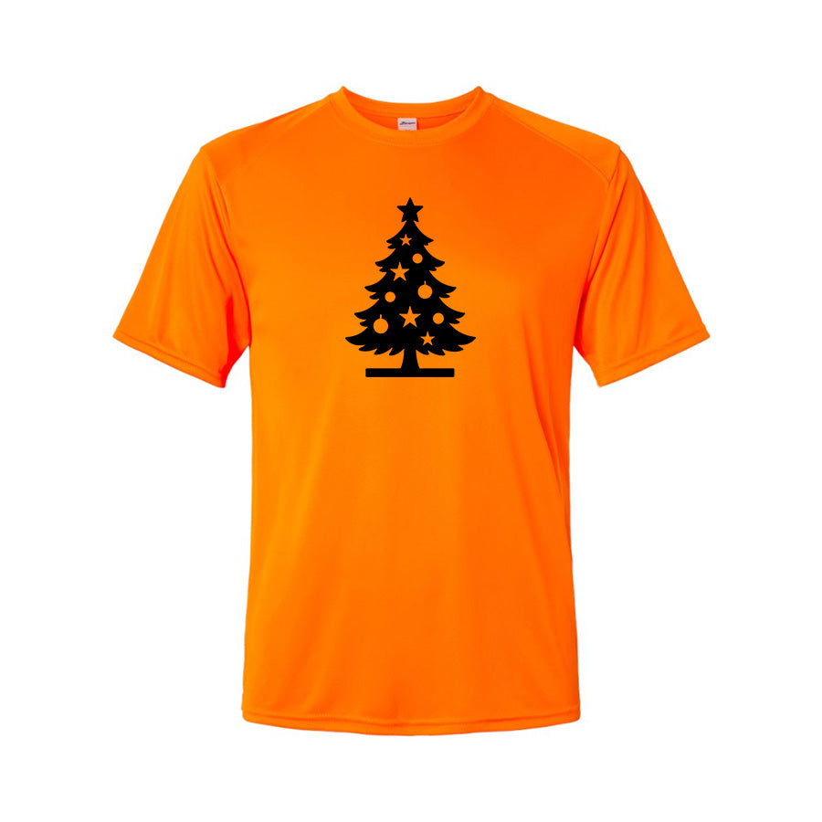 Men's Christmas Tree  Polyester T-Shirt