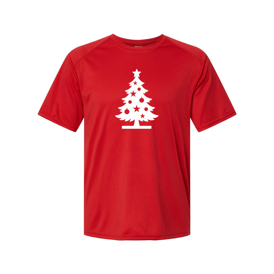 Men's Christmas Tree  Polyester T-Shirt