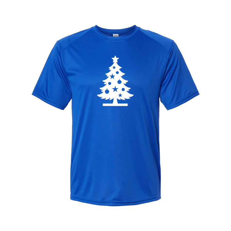 Men's Christmas Tree  Polyester T-Shirt