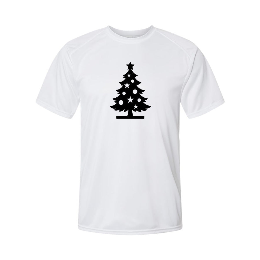 Men's Christmas Tree  Polyester T-Shirt