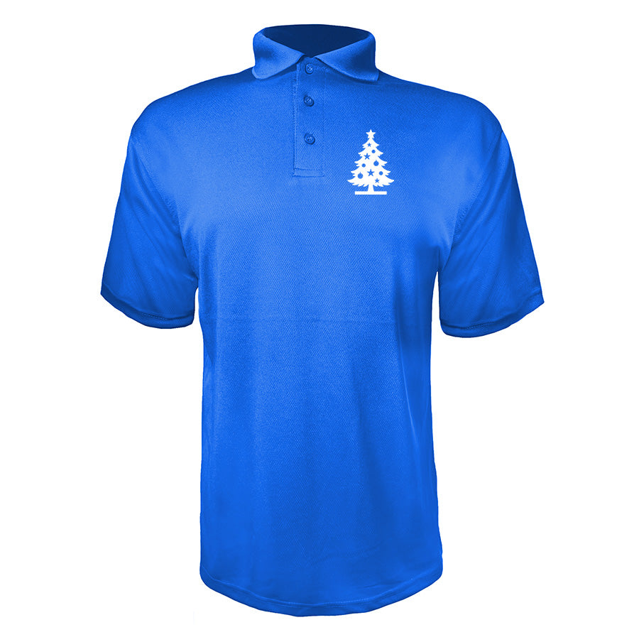 Men's Christmas Tree Polyester Polo