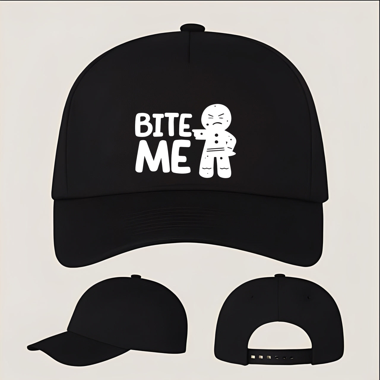 Gingerbread Man Five Panel Twill Snapback Cap