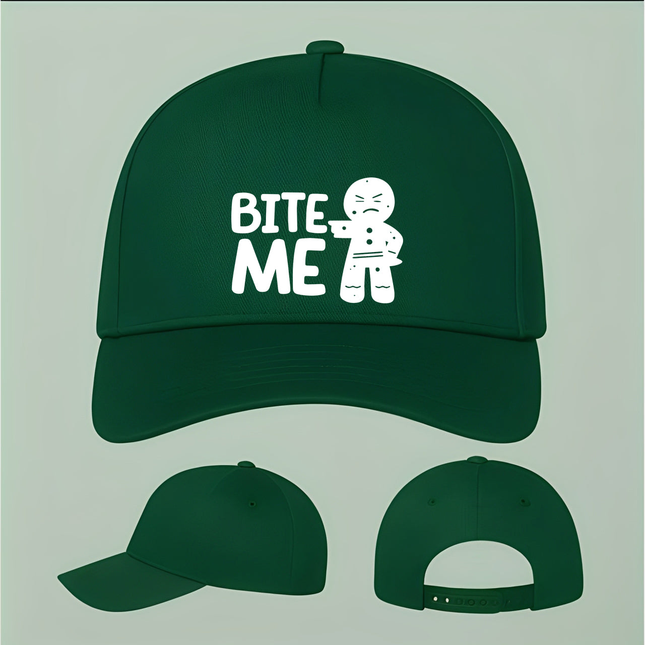 Gingerbread Man Five Panel Twill Snapback Cap