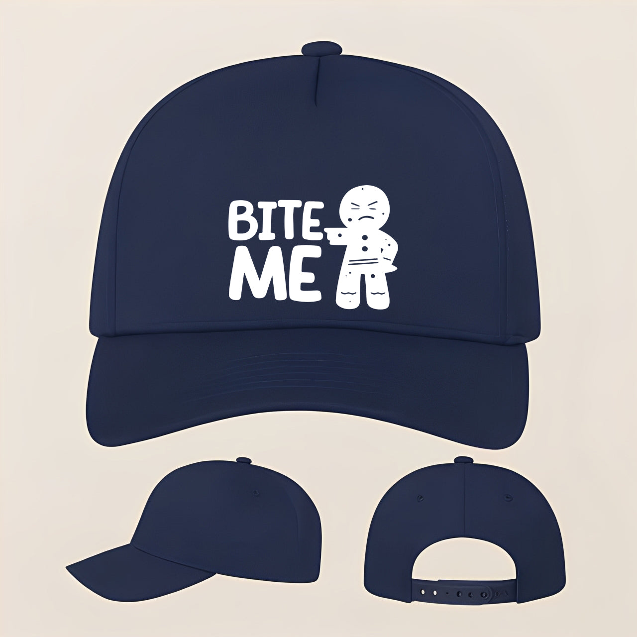 Gingerbread Man Five Panel Twill Snapback Cap
