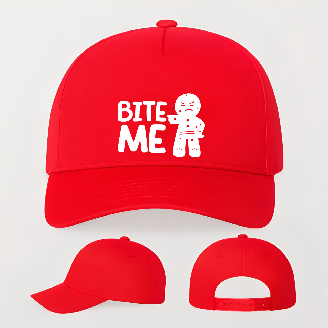 Gingerbread Man Five Panel Twill Snapback Cap