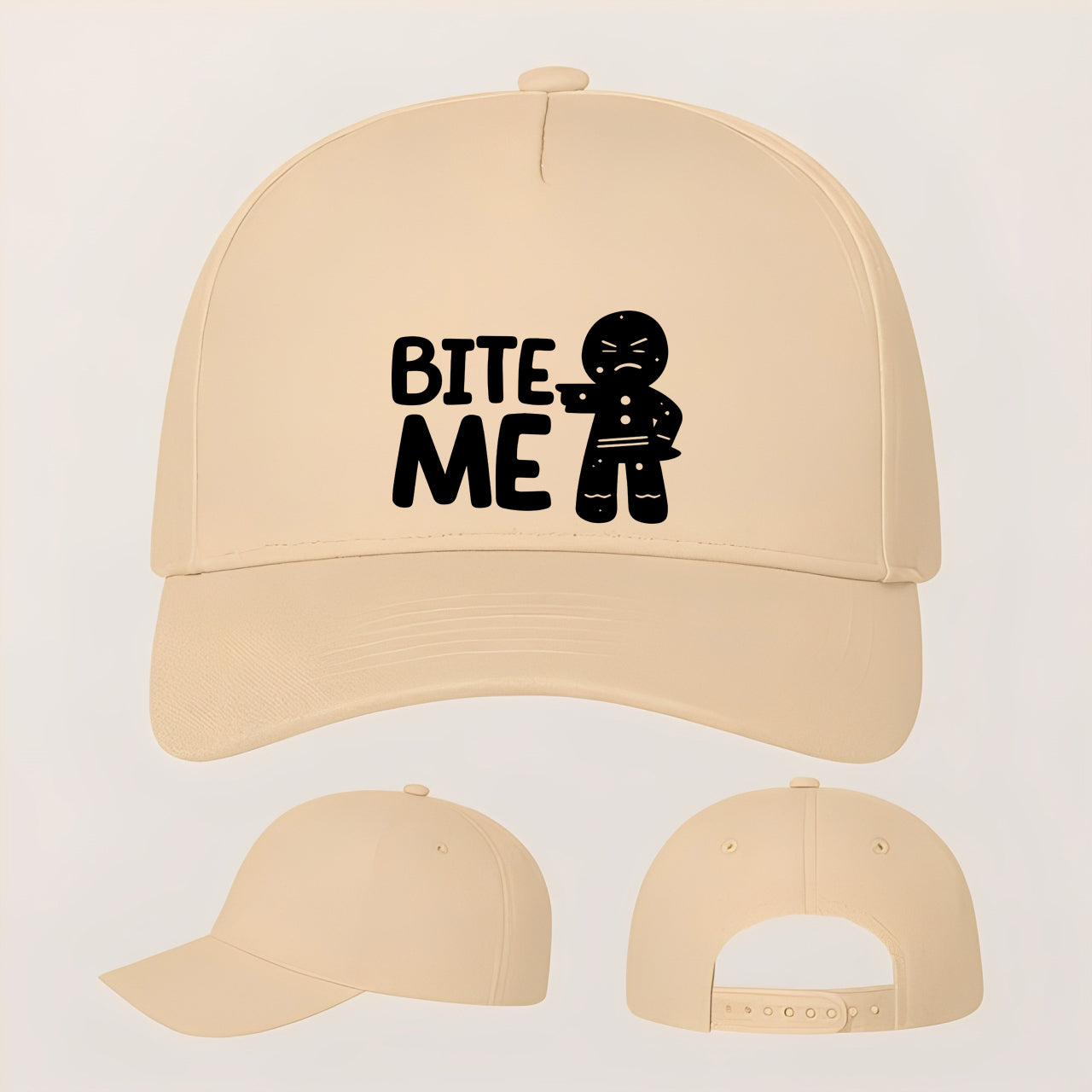 Gingerbread Man Five Panel Twill Snapback Cap