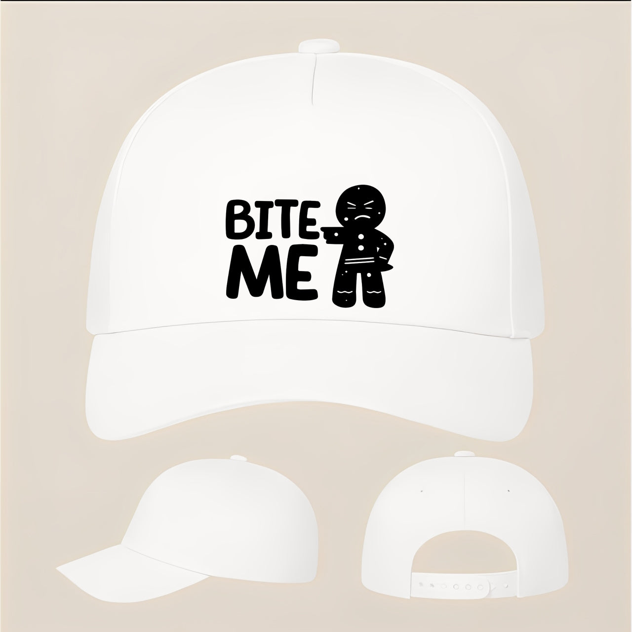 Gingerbread Man Five Panel Twill Snapback Cap