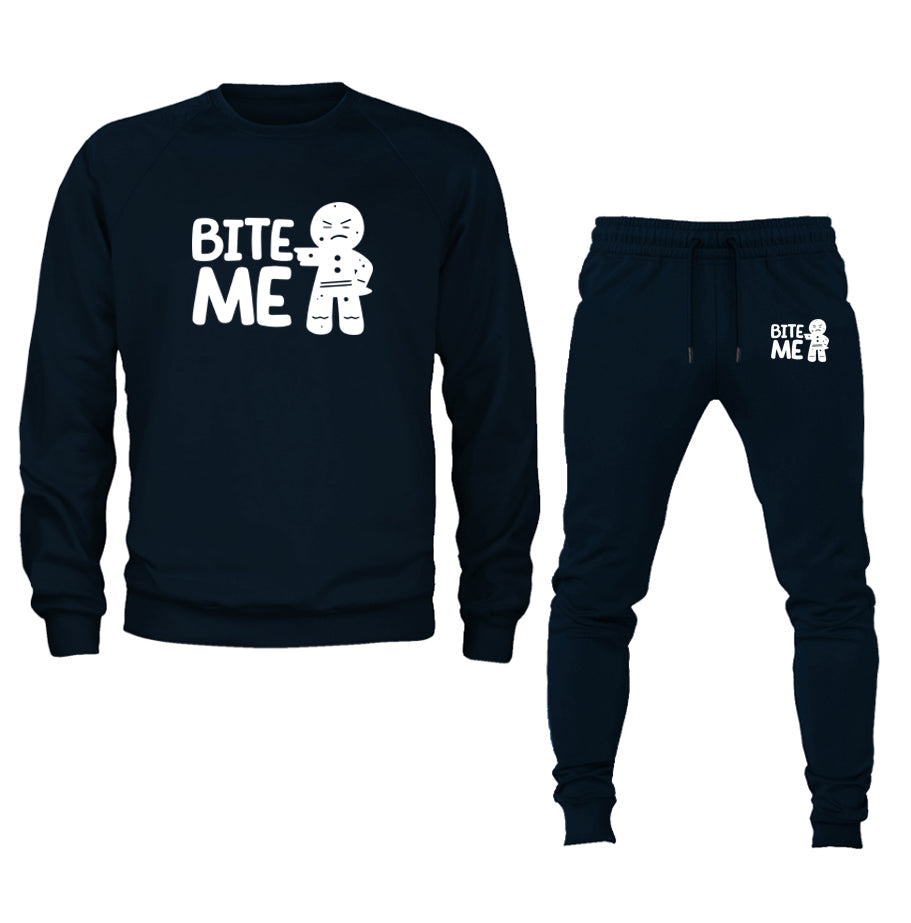 Men's Gingerbread Man Crewneck Sweatshirt Joggers Suit