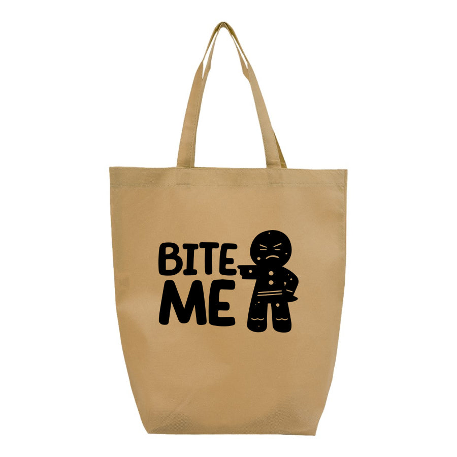 Gingerbread Man Q-Tees - Non-Woven Gusset Bottom Tote - Q1251