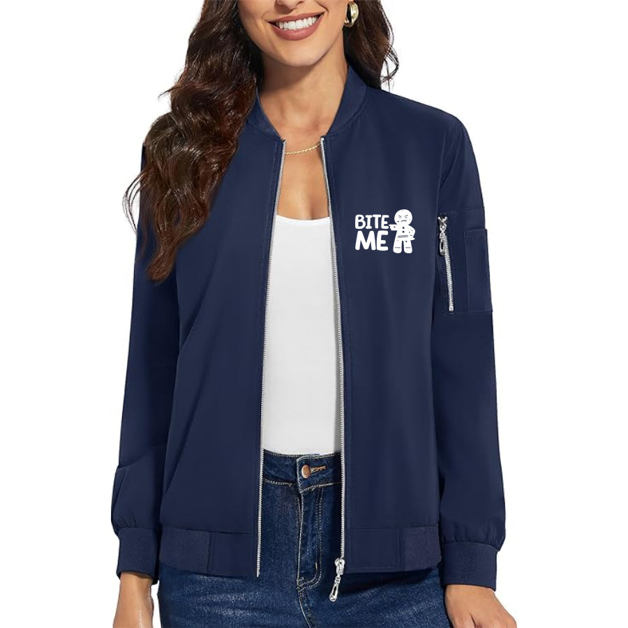 Women's Gingerbread Man Premium Bomber Jacket Outerwear