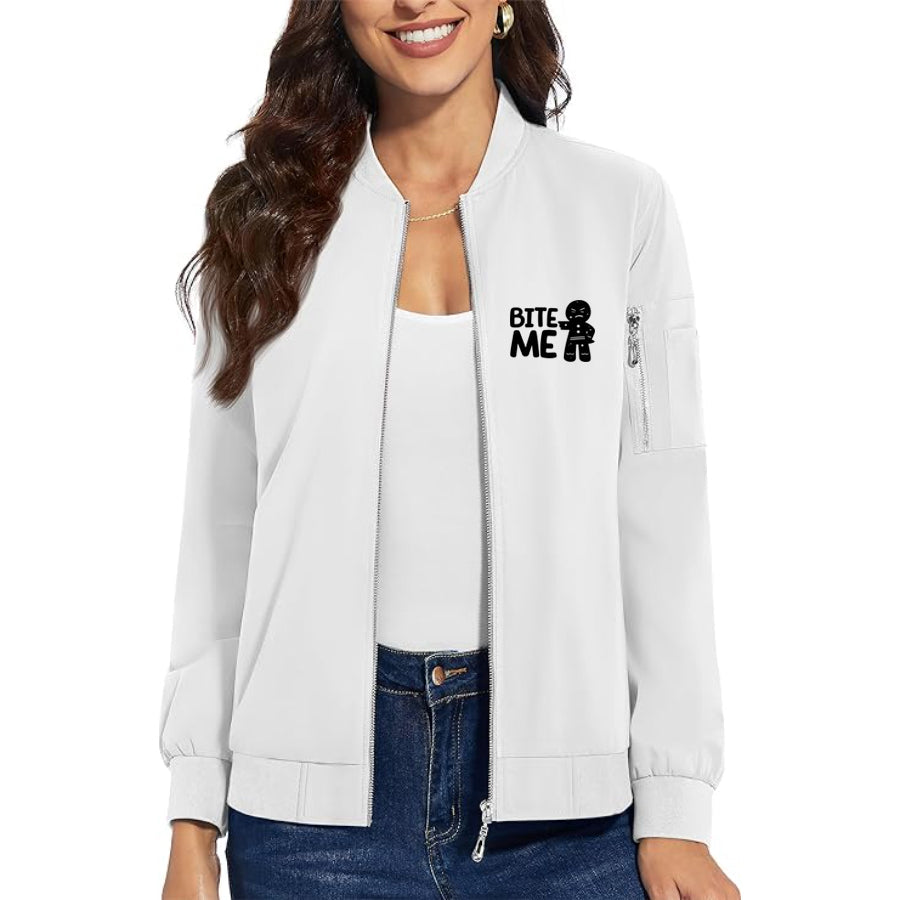 Women's Gingerbread Man Premium Bomber Jacket Outerwear