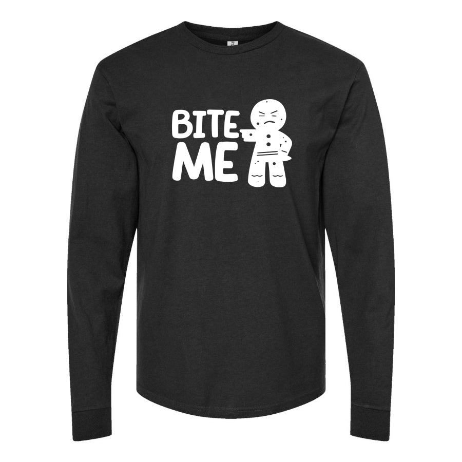 Youth Kids Gingerbread Man Long Sleeve T-Shirt