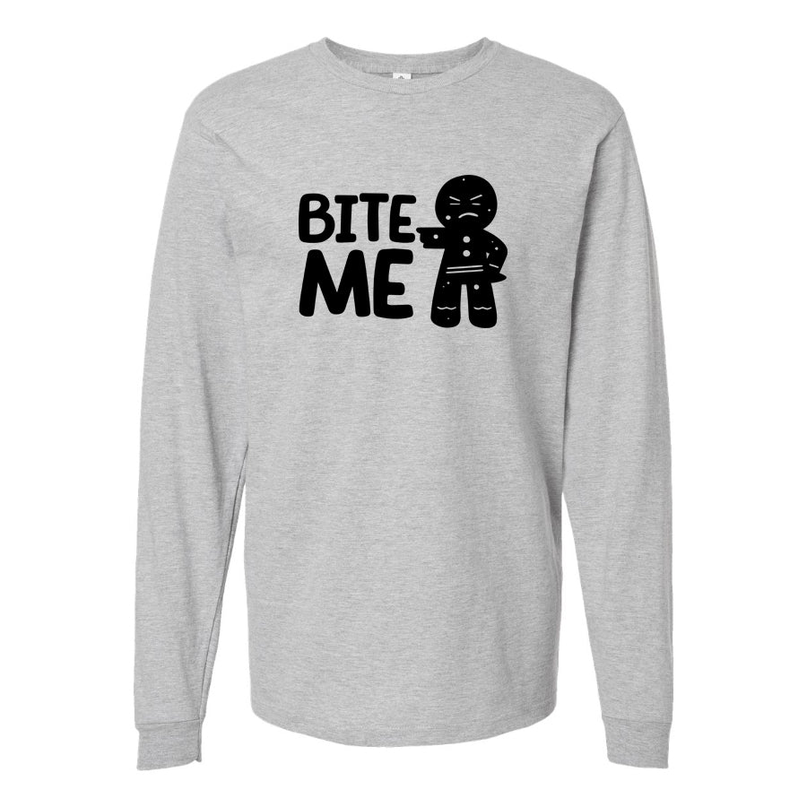 Youth Kids Gingerbread Man Long Sleeve T-Shirt