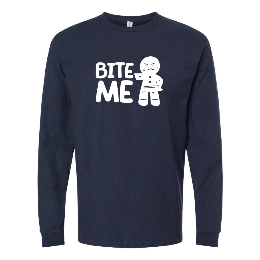 Youth Kids Gingerbread Man Long Sleeve T-Shirt