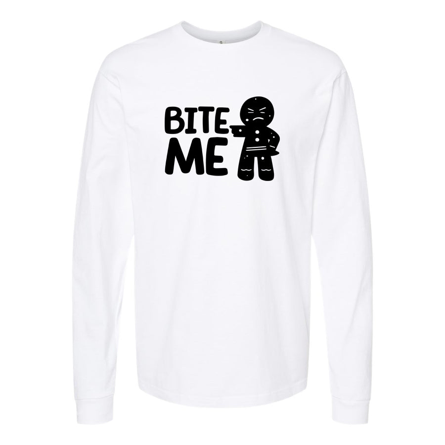 Youth Kids Gingerbread Man Long Sleeve T-Shirt
