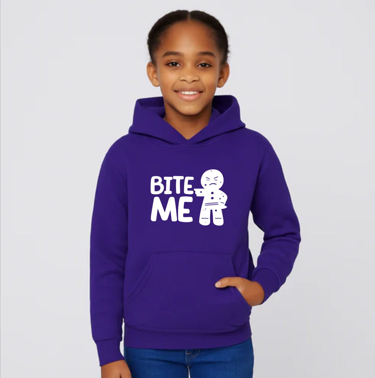 Youth Kids Gingerbread Man Pullover Hoodie