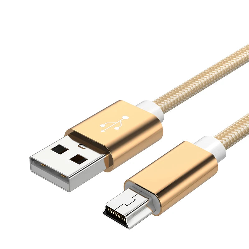 Mini USB to USB Data & Charging Cable – Braided, Fast Charge, Multiple Lengths