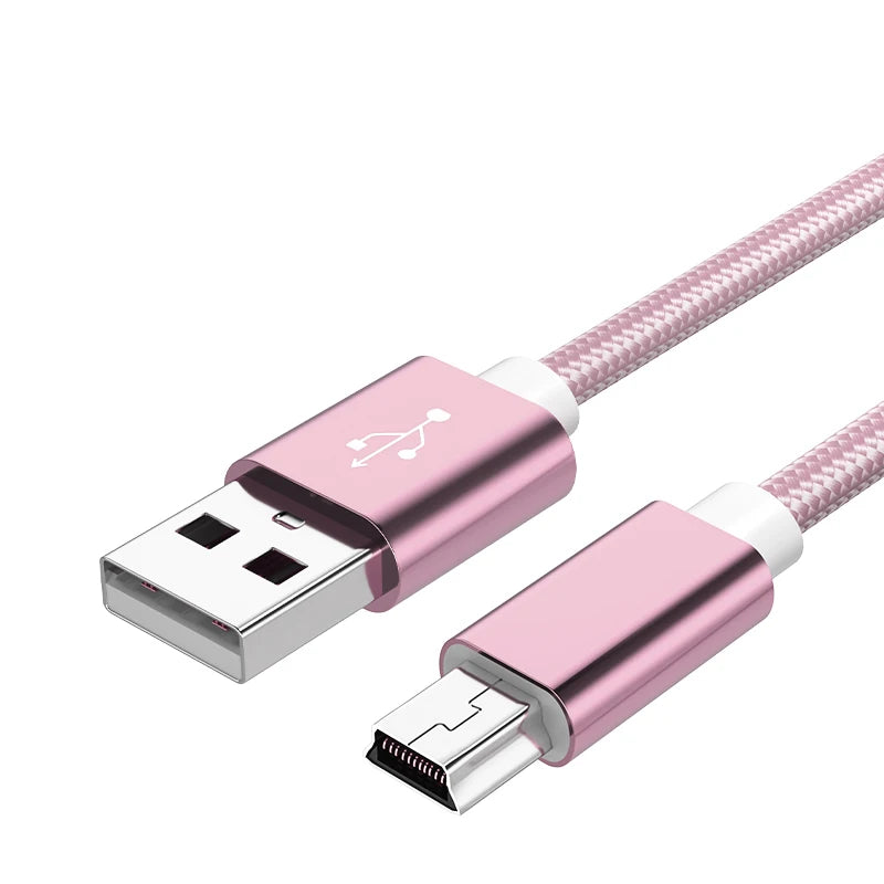 Mini USB to USB Data & Charging Cable – Braided, Fast Charge, Multiple Lengths