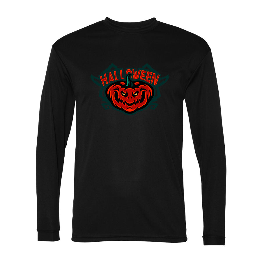 Men's Halloween Pumpkin C2 Sport - Performance Long Sleeve T-Shirt - 5104