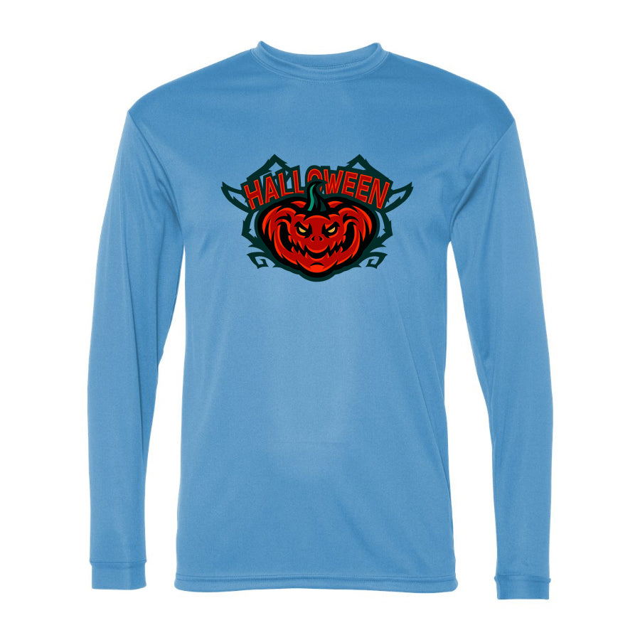 Men's Halloween Pumpkin C2 Sport - Performance Long Sleeve T-Shirt - 5104