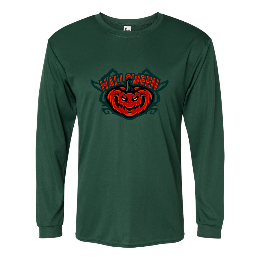 Men's Halloween Pumpkin C2 Sport - Performance Long Sleeve T-Shirt - 5104
