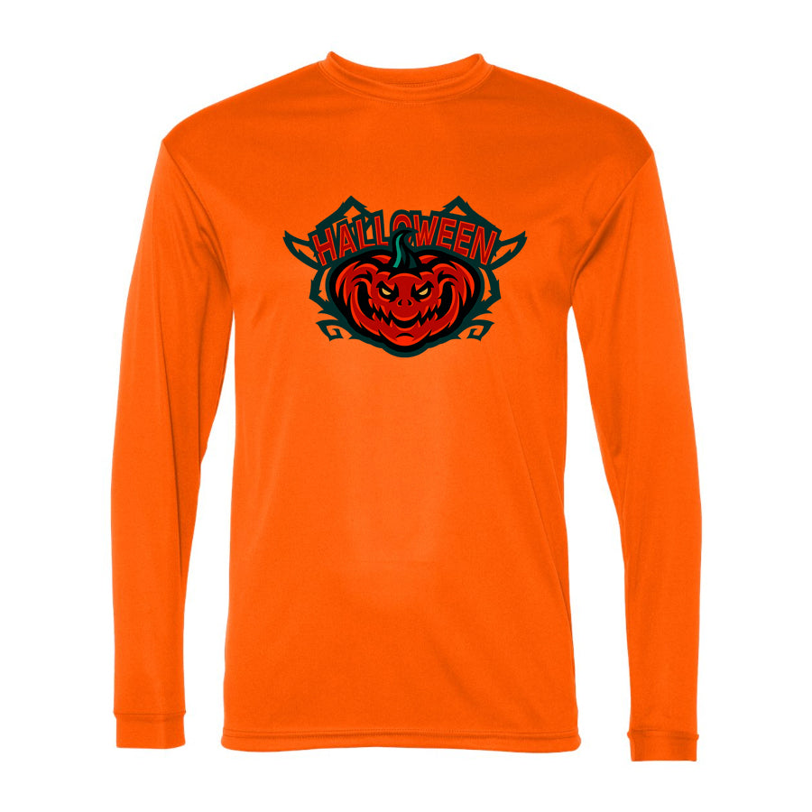 Men's Halloween Pumpkin C2 Sport - Performance Long Sleeve T-Shirt - 5104