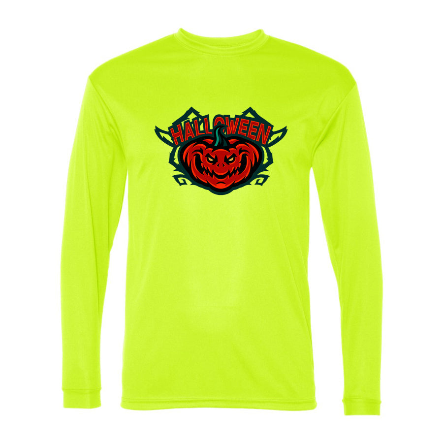 Men's Halloween Pumpkin C2 Sport - Performance Long Sleeve T-Shirt - 5104