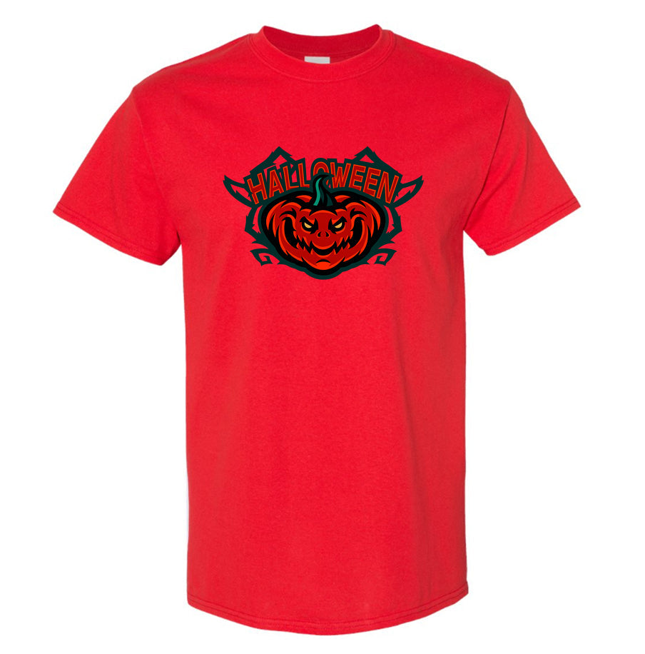 Men's Halloween Pumpkin Cotton T-Shirt