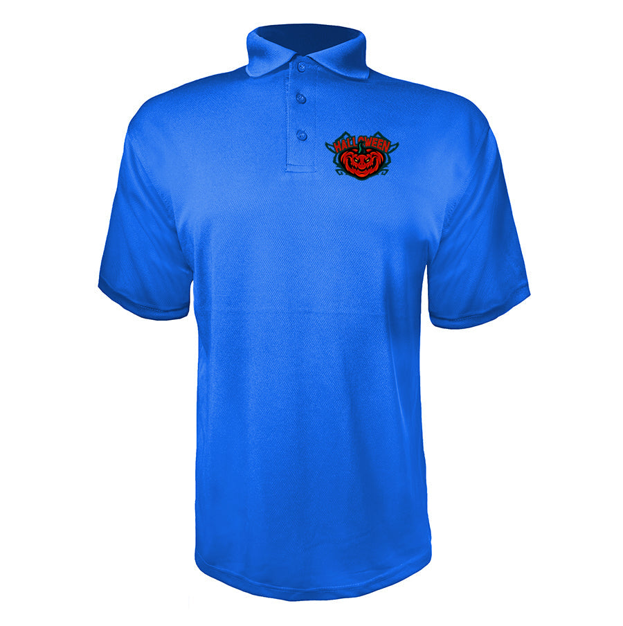 Men's Halloween Pumpkin Polyester Polo
