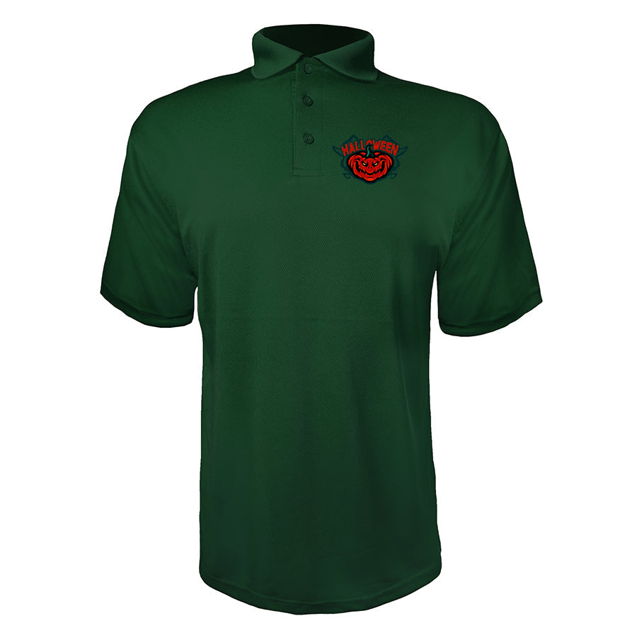 Men's Halloween Pumpkin Polyester Polo