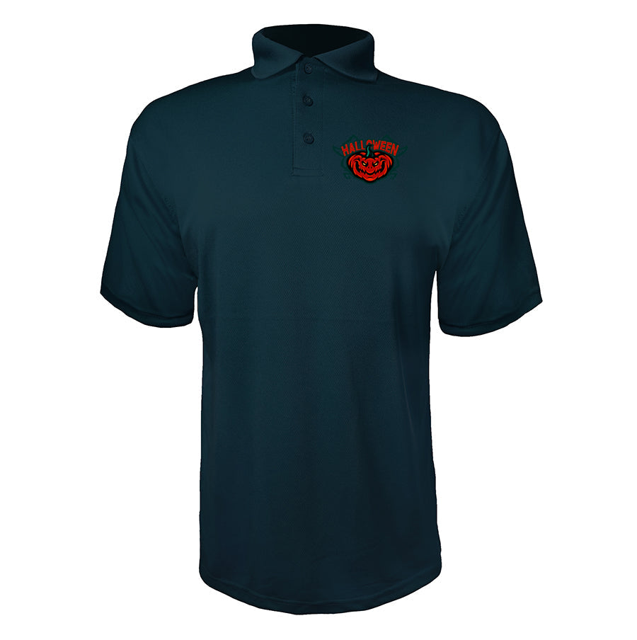 Men's Halloween Pumpkin Polyester Polo