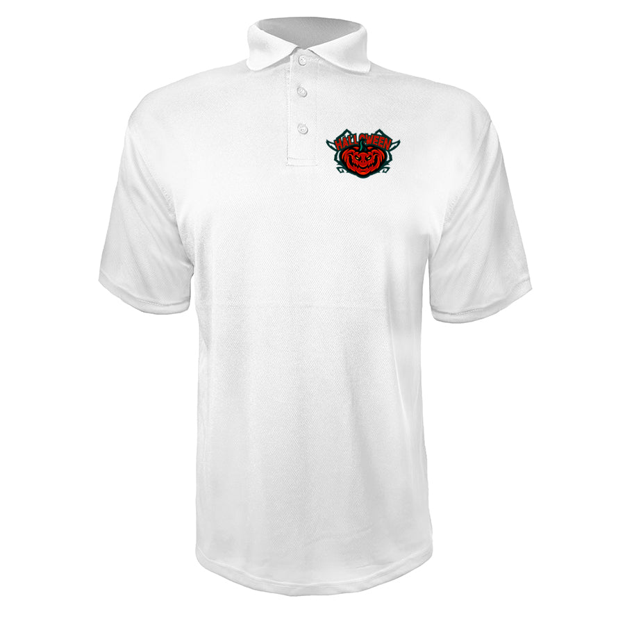 Men's Halloween Pumpkin Polyester Polo