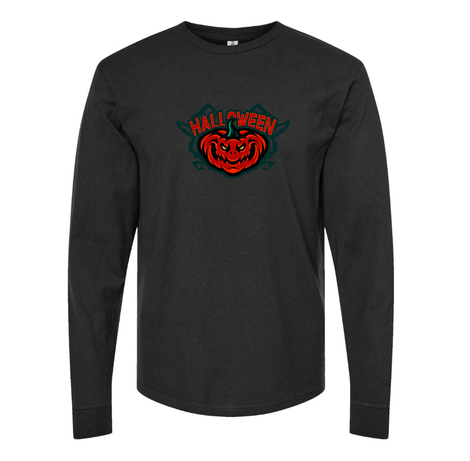 Men's Halloween Pumpkin Long Sleeve T-Shirt
