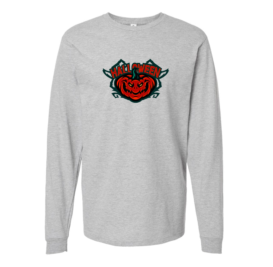 Men's Halloween Pumpkin Long Sleeve T-Shirt
