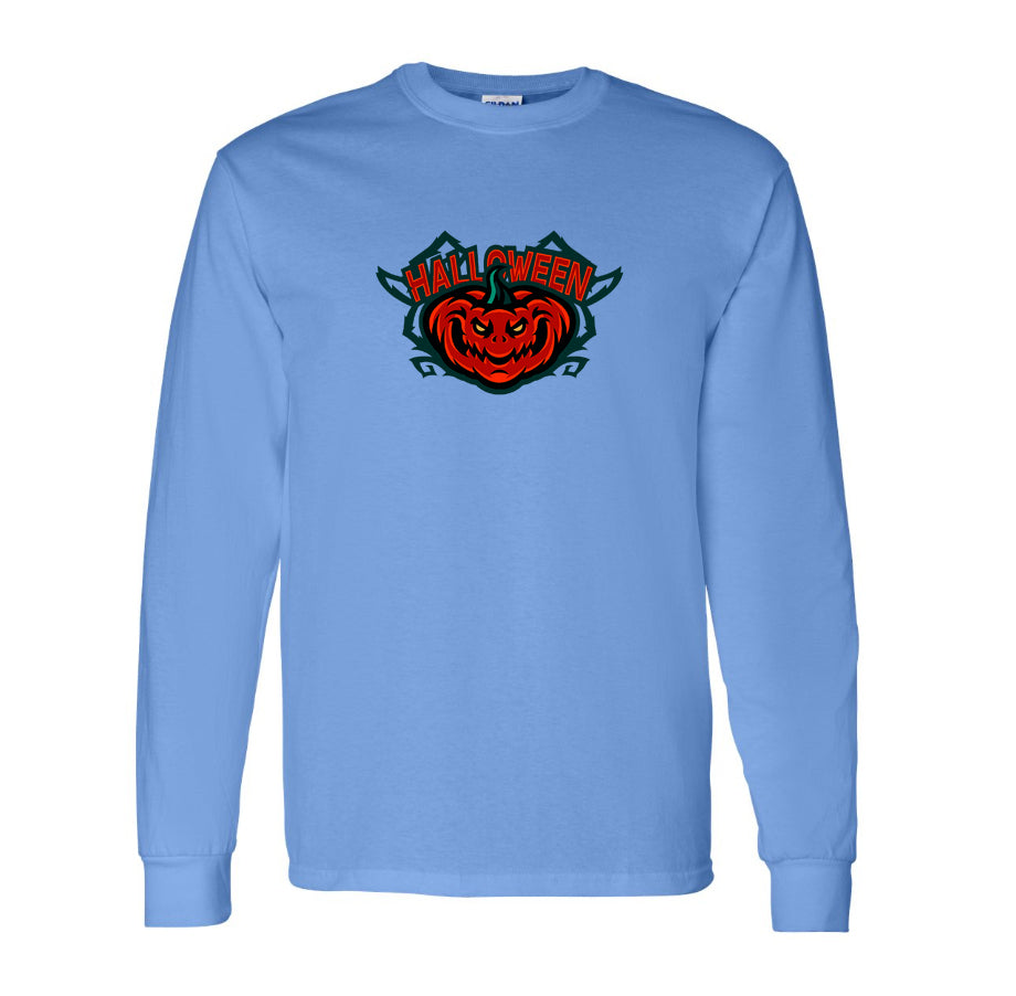 Men's Halloween Pumpkin Long Sleeve T-Shirt